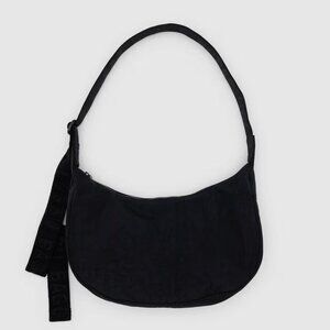 BAGGU Medium Nylon Crescent Bag - Black